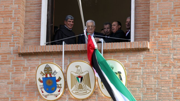 Palestinian President Mahmoud Abbas opens new embassy building in Vatican City